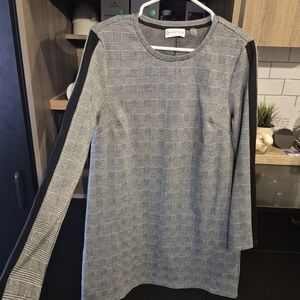 Point Zero Black and White Houndstooth Dress